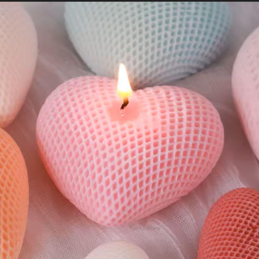 3D Heart-shaped Scented Candle (Pack of 2)