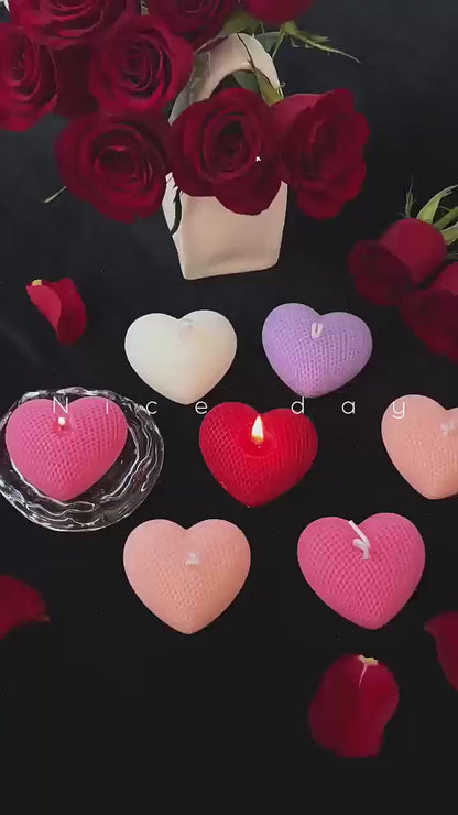 3D Heart-shaped Scented Candle  (Pack of 2)